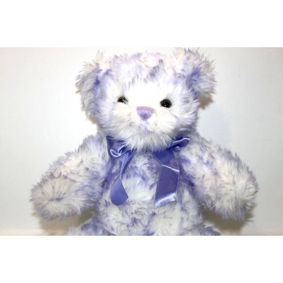 Build A Bear Nikki's Purple Ribbon Cancer Awareness Stuffed Animal Plush Bear - Picture 2 of 9